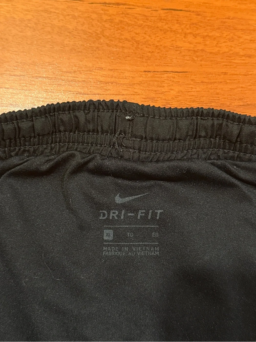 Nike Black Athletic Running Shorts with White Swoosh